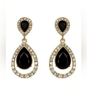 🌙 Elegant Arabesque Night Earrings with Zirconia 💎